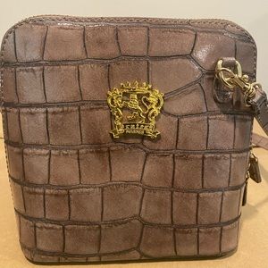 Pratesi Frenze Croc Leather Crossbody Bag